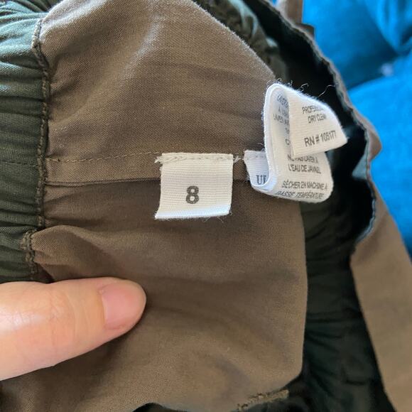 Ulla Johnson Size 8 Fatigue Green Willett Cotton Poplin Utility Cargo Pants - Picture 9 of 15